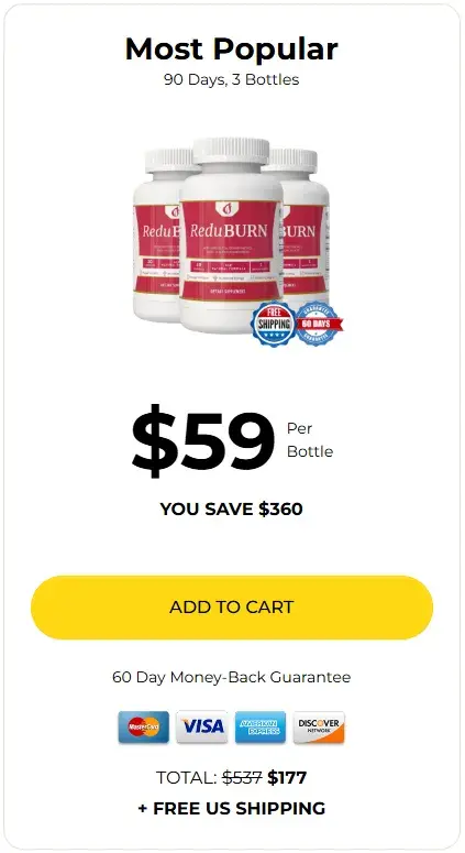 Most Popular – 3 bottles ReduBurn